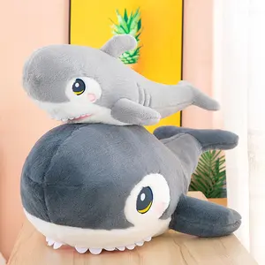 Big Eyes Cute Cartoon Plushies Peluche Ocean Sea Animal Relleno Almohada Peluche Tiburón Juguetes