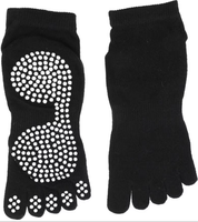 Chaussettes de yoga antidérapantes personnalisables avec logo, chaussettes de sport à compression, chaussettes à cinq doigts pour femmes