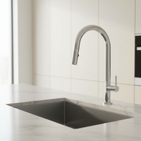 Robinet de cuisine moderne à poignée unique en laiton sans plomb, cartouche céramique, installation monotrou, douchette extractible – Meilleures ventes