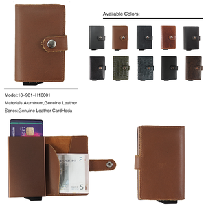 กระเป๋าสตางค์แบบสั้น CardHoda PU Slim Card Holder สำหรับทุกเพศ พร้อมตัวล็อคแบบหัวเข็มขัด โครงอะลูมิเนียม ดีไซน์ป๊อปอัพ ขนาด 6 นิ้ว - Product Image 4
