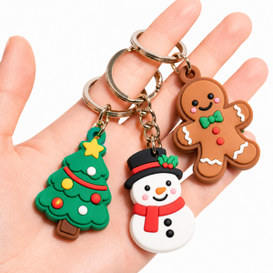 Factory Direct Custom 3D PVC Key <b>Rings</b> with Lobster Claw for Festival Party Favors - Product Image 6