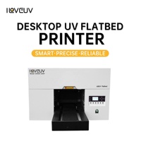 Printer UV Flatbed Desktop A3 300x470mm LED UV Inkjet untuk Casing Ponsel Akrilik Kayu Kaca Logam Kartu PVC
