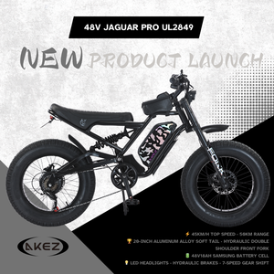 Bicicleta Eléctrica Akez Jaguar <span class=keywords><strong>PRO</strong></span> 48V 18Ah 1500W |   Vehículo Todoterreno Certificado por UL |   Conducción Todoterreno, Urbana y de Aventura - Product Image 3