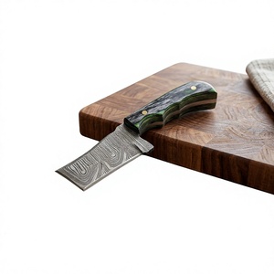 Cuchillo de Supervivencia y Caza de Acero de Damasco de Grado Industrial, Hecho a Mano, de Alta Calidad, con Hoja Fija Mini de Punta Caída y Mango de Madera OEM - Product Image 4
