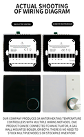 Panel de Vidrio Espejo con Termostato Táctil Inteligente Tuya WiFi SDM9, Pantalla OLED, para Uso Manual en Hogar y Hotel, Calefacción por Suelo Radiante Eléctrica
