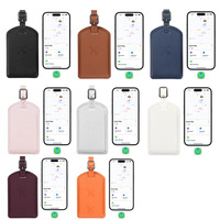 Vente chaude Étiquette de bagage de voyage de luxe avec positionnement GPS Personnalisée en cuir PU Trouver mes étiquettes de bagage Cadeau Certifié FCC CE RoHS