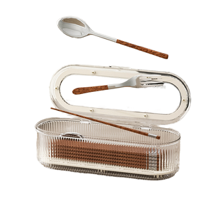 Vente en gros, Meilleures ventes : Boîtes de rangement et poubelles modernes en plastique transparent, Boîte à vaisselle, Boîte à couverts de cuisine, Boîte à baguettes domestiques - Product Image 4