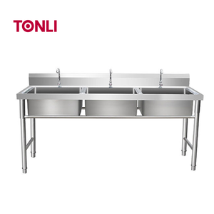 Évier double moderne en acier inoxydable avec pare-éclaboussures, idéal pour l'équipement hôtelier et de restauration - Offre Spéciale - Product Image 6