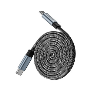 AWELL 240W Magnetic Self-coiling <b>USB</b>-<b>C</b> <b>Cable</b> Braided Flat Fast <b>Charging</b> <b>Cable</b> 1M - Product Image 1