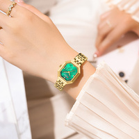 CURREN-Montre à quartz en acier inoxydable avec miroir en verre de haute dureté, cadran unique en diamants, étanche, 9108