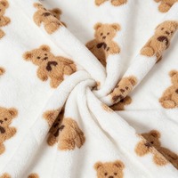 Couverture en fausse fourrure de lapin à motif ours en peluche, douce et moelleuse, pour canapé, lit, décoration d'hiver, couverture en peluche, vente en gros