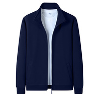 Blouson Bomber en Coton Zippé pour Homme Printemps/Automne avec Col Montant Style Sport-Casual et Poches – ODM