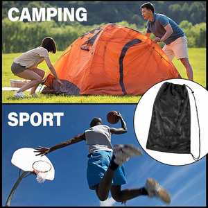 Mochila Grande y Económica para Ropa, Zapatos, Almacenamiento, Deportes Acuáticos, Playa, Equipo de Buceo, Negra y Azul con Malla - Product Image 6