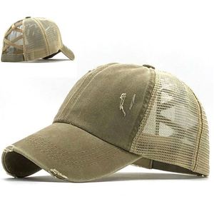 Casquette en maille de coton lavé effet vieilli avec logo brodé, style vintage sportif, réglable, personnalisable, calotte souple, protection solaire, casquette de baseball - Product Image 2