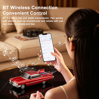 Altavoz inalámbrico con forma de coche de aleación, supergraves, pantalla LED, función de selfie y sonido estéreo.