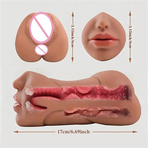 Juguete Sexual Portátil 3 en 1, Vagina Artificial, Boca y Ano Realistas, Juguete Sexual de Bolsillo con Garganta Profunda para Hombres - Product Image 5