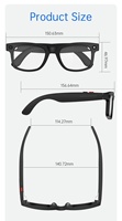 Gafas Inteligentes Económicas con 200W Píxeles, Antivibración, Toma de Fotos, Grabación de Video, Traducción IA en Tiempo Real para Llamadas BT y Música