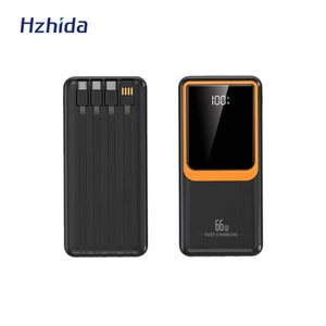 OEM Logo 20000mAh Li-polymer pin ngân hàng điện pd22.5w Sạc nhanh được xây dựng trong 4 Cáp dẫn hiển thị kép USB & Type-C đầu ra - Product Image 1