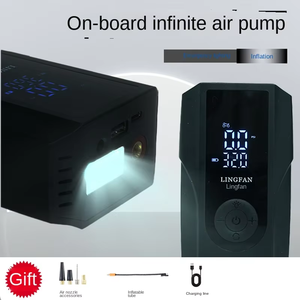 Pompe de compresseur d'air sans fil Portable robuste Matériau ABS léger Gonfleur de <span class=keywords><strong>pneu</strong></span> de voiture Gonfleur de <span class=keywords><strong>pneu</strong></span> gonflable à usage facile - Product Image 2