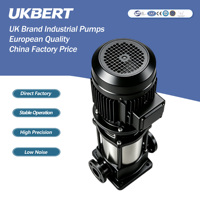 Pompa Sentrifugal Multistage Vertikal UKBERT OEM, Inlet & Outlet Inline untuk Peningkatan Tekanan Pipa & Sirkulasi Air Panas Dingin
