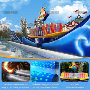 Nouveau parc à thème extérieur Surf's up Rider équipement de surf Construction en acier en fibre de verre caractéristiques de sécurité conception de logo personnalisable - Product Image 4