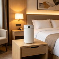 Humidificateur ultrasonique à brume fraîche, design épuré, filtre de purification d'air aux ions argent, silencieux, rappel de niveau d'eau faible, pour chambre à coucher domestique