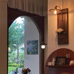 Lámpara de Pared Moderna de Alta Calidad de Vidrio y Madera con Fuente de Luz LED Regulable, Base E27 para Sala de Estar - Product Image 4