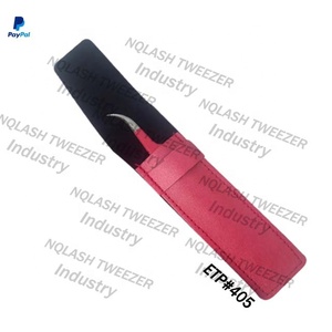Prix de gros Kit de 3 pinces à épiler anti-magnétiques en acier inoxydable avec revêtement velours / Étui pour pinces à épiler à cils multicolores brillantes - Product Image 5