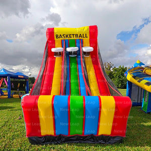 Gioco gonfiabile di pallacanestro della <span class=keywords><strong>casa</strong></span> di rimbalzo del castello rosso che rimbalza arcobaleno del castello di Yuedong - Product Image 1