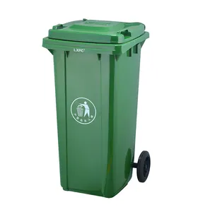 LXPC 120D Big size 120 liter rolling cover type square plastic dustbin