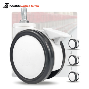 Medium Duty Caster Medical Casters Mute Hospital Bed Swivel Caster <strong>Wheels</strong> Treated Stem 2.5" <strong>3</strong>" 4" 5 Inch TPU with ABS Core - Product Image 1