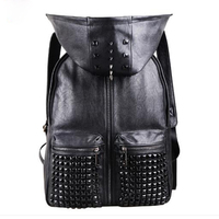 Mochila con Capucha Reversible 3D de Diseño para Mujer FIZZBAG, Negra, Divertida, Impermeable, Forro de Nailon y Cachemira, Capacidad de 20-39L, Cierre de Cremallera