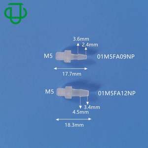 Filetage mâle en nylon blanc M6 18/"(3.2mm)ID Tube Barb Connecteur Tuyau Barbelé Raccords de tubes Raccords filetés en plastique - Product Image 4