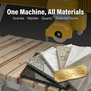 Scie à pont <span class=keywords><strong>CNC</strong></span> 5 axes Joborn CNC450-5 pour marbre et pierre, avec fonctions de fraisage 45° et de coupe à 45 degrés, capacité de coupe 350 mm, pour Quartzito Premium - Product Image 5