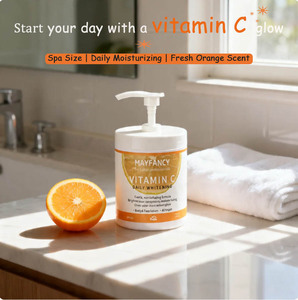 Produit phare : Lotion quotidienne <span class=keywords><strong>corps</strong></span> et visage Mayfancy à la vitamine C, format SPA, 500 ml, formule végétalienne pour tous types de peau - Product Image 4