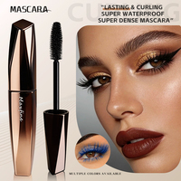 Mascara crème vegan waterproof longue tenue, coloré, noir, pour cils recourbés et allongés, avec fibres.