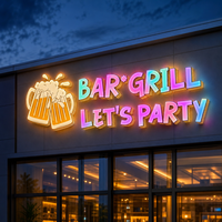 Éclairage RGB extérieur, lettres 3D en acrylique avec éclairage frontal, enseignes LED personnalisées illuminées pour les événements de divertissement et les spectacles en direct