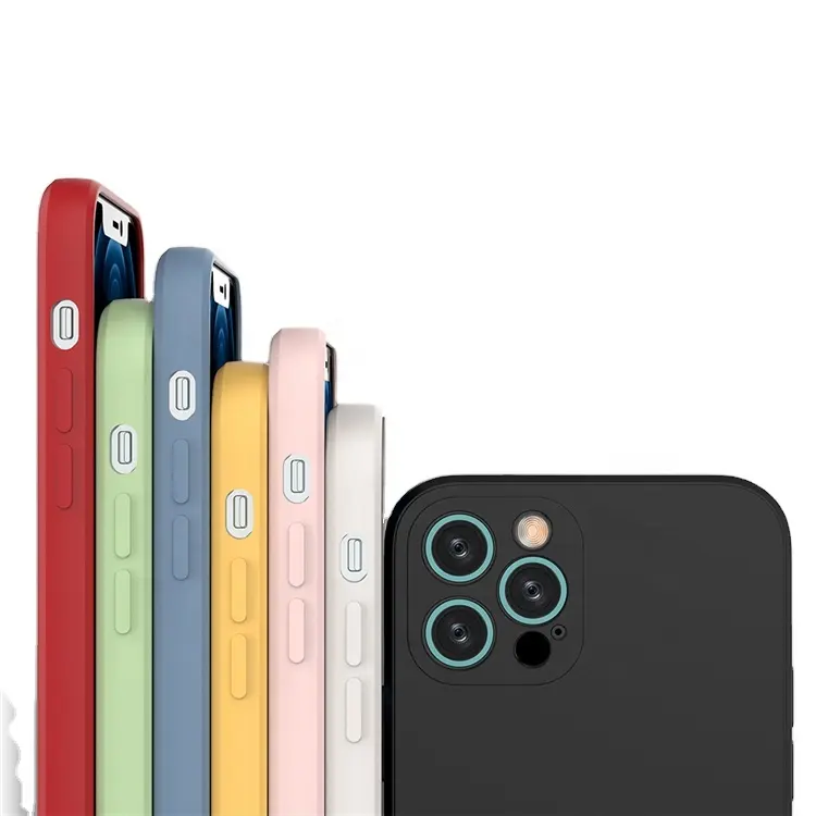 Colorful Matte Soft TPU Camera Protection Silicone Shockproof Phone Cover Case For iPhone 11 12 13 14