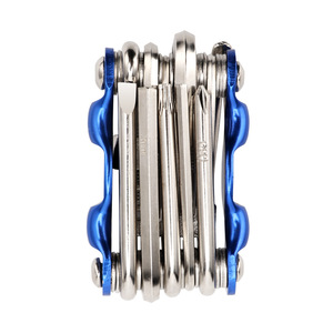 Ensemble d'outils multifonctions 11 en 1 pour réparation de vélos avec déchaîneur, couleur bleue - Product Image 2