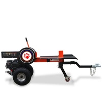 Processeur de bois de chauffage Fendeuse de bûches horizontale à vendre Bois cinétique Haute qualité 34 tonnes Essence Moteur de coupe de bois Dolmar V-belt