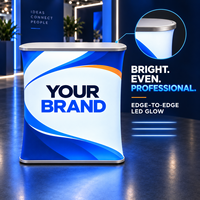 Comptoir pliable portable en aluminium de qualité supérieure pour salon professionnel avec impression personnalisée