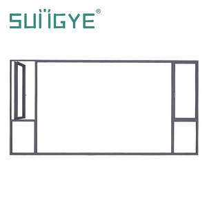 Sungye Phong Cách Châu Âu Thương Mại Tùy Chỉnh Siêu Mỏng Khung Nhôm Đôi Kính Cách Âm Bão Tác động Cửa Sổ - Product Image 1