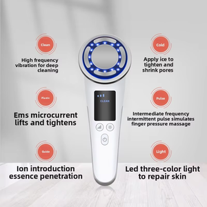 Appareil de soin de la peau à vibrations chaudes et froides, appareil de beauté portable, machine de tonification ionique de la peau pour lutter contre les <span class=keywords><strong>rides</strong></span>, nettoyer en profondeur, calmer la peau - Product Image 4