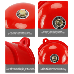 Sonnette d'Alarme Incendie Sans Fil à Distance Multi-Tension Haute Pénétration en Décibels Matériau Durable pour École/Usine/Classe/Urgence - Product Image 6