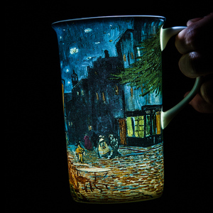 Taza de Café Grande de Cerámica Fina de Hueso de China de 500 ml de Vincent <span class=keywords><strong>Van</strong></span> <span class=keywords><strong>Gogh</strong></span>, Famosa en Cafeterías - Product Image 5