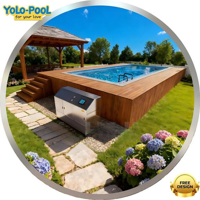 Quick Install Modular Swimming Pool 304 Stainless Steel Frame Above Ground Design for Home & Commercial Use