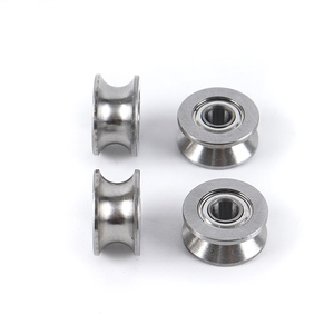 Oluklu minyatür rulman U oluk V oluk 624V 624U 623VU 604UZZ aşırı tel kasnak rulo çektirme - Product Image 5