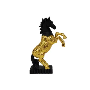 Estátua de cavalo de resina personalizada, preço de fábrica, escultura animal, mesa colorida, sala de estar, quarto para decoração de casa, interior
