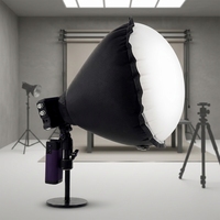 Boîte à lumière parabolique gonflable 40cm 60cm, diffuseur d'air portable, lumière douce pliable pour flash