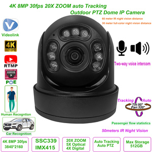 กล้องวงจรปิดแบบโดมหมุนได้ รุ่น Videolink SSC339 IMX 415 ความละเอียด 8MP 30fps ซูม 30 เท่า ติดตามอัตโนมัติ รองรับ RTMP บันทึกข้อมูลลง SD การ์ด ระบบ P2P ยี่ห้อ <span class=keywords><strong>Hik</strong></span> - Product Image 4